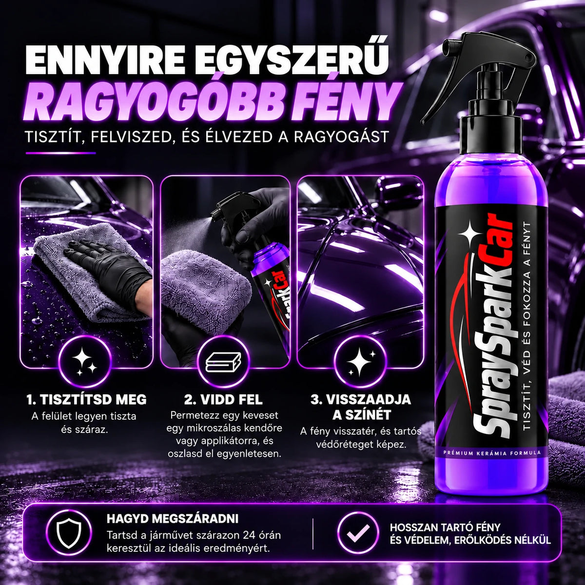 Varázsold újjá autód ragyogását percek alatt! - SpraySparkCar